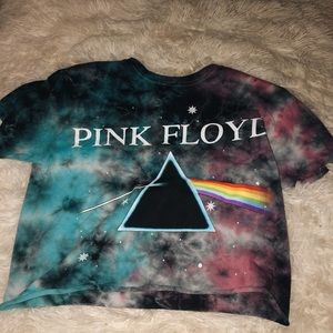 pink floyd cropped t-shirt